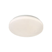 Eurolux white ceiling light installed and lit