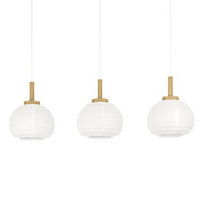 Eurolux white & brown pendant light installed and lit