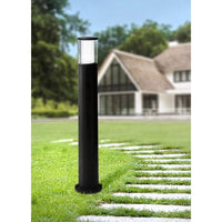 Eurolux black garden light shown in its packaging