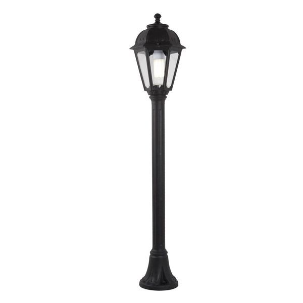 Eurolux black garden light, front view