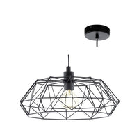 Eurolux black pendant light, front view