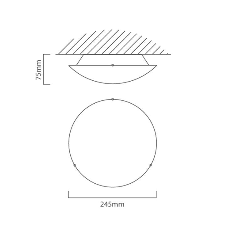Eurolux ceiling light, front view