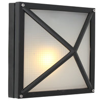 Eurolux black bulkhead light, front view