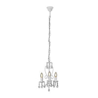 Eurolux white chandelier, front view