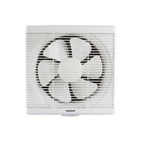 Radiant white fan, front view