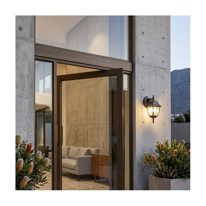 Eurolux black wall light dimensions diagram