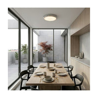 Eurolux satin chrome ceiling light shown in its packaging