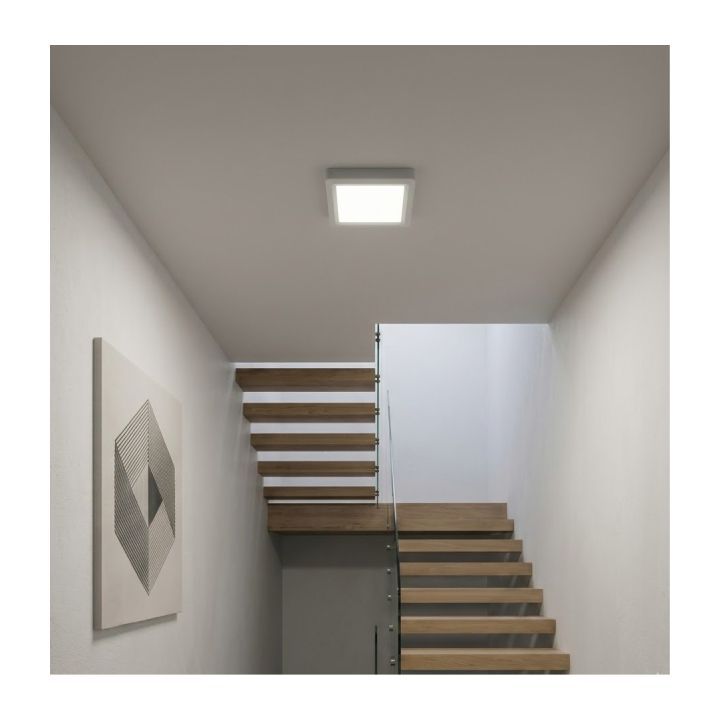 Eurolux white ceiling light shown in its packaging