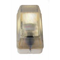 Eurolux white bulkhead light shown in its packaging