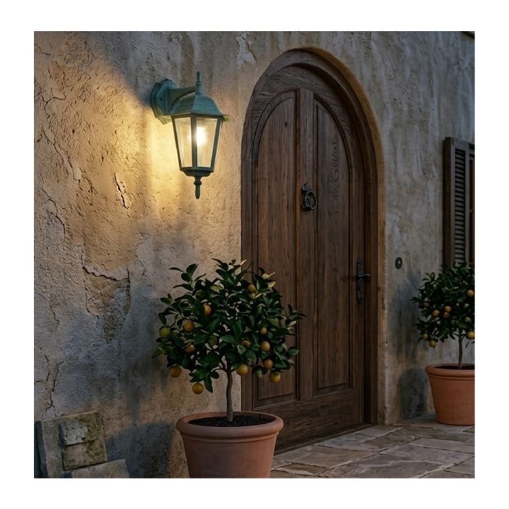 Eurolux verde green wall light installed and lit