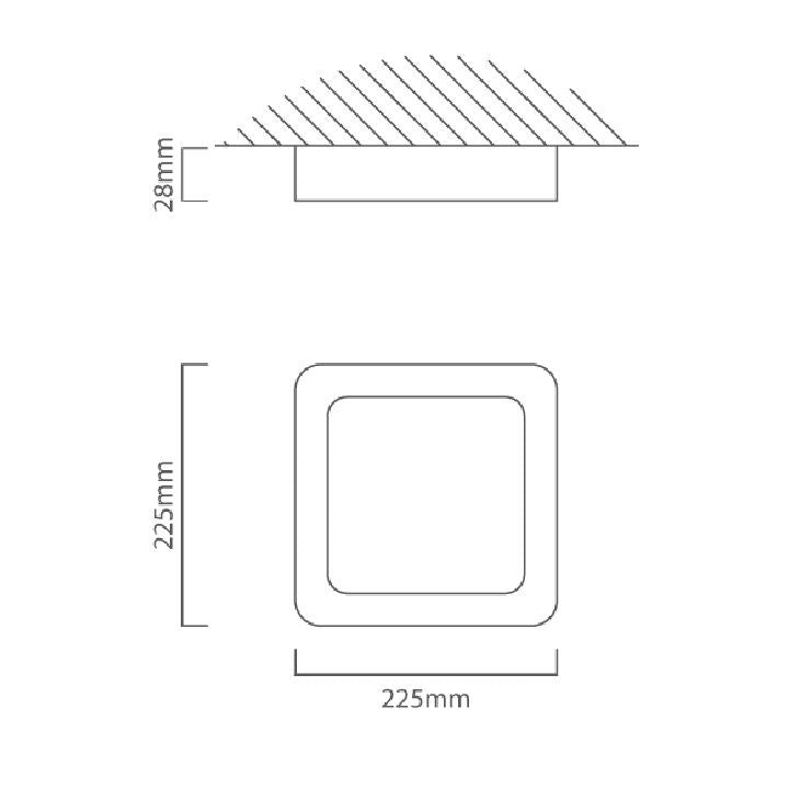 Eurolux white ceiling light shown in its packaging