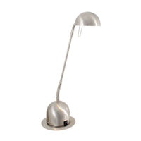Eurolux satin chrome table lamp, front view