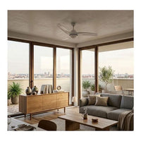 Radiant ceiling fan, front view