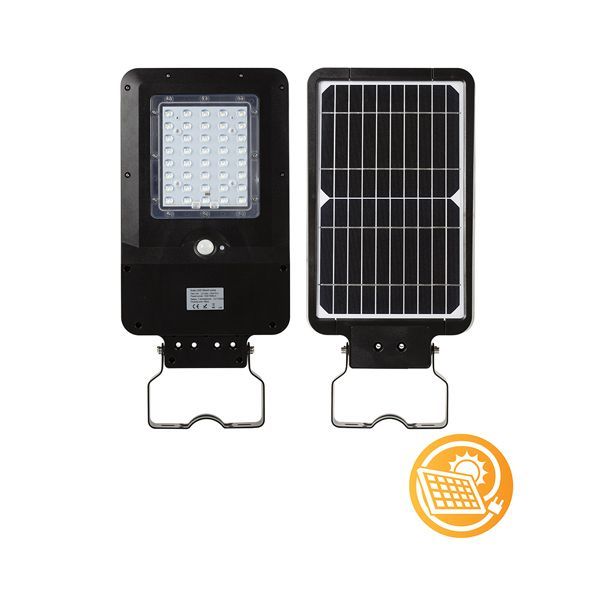 Eurolux black garden light, front view