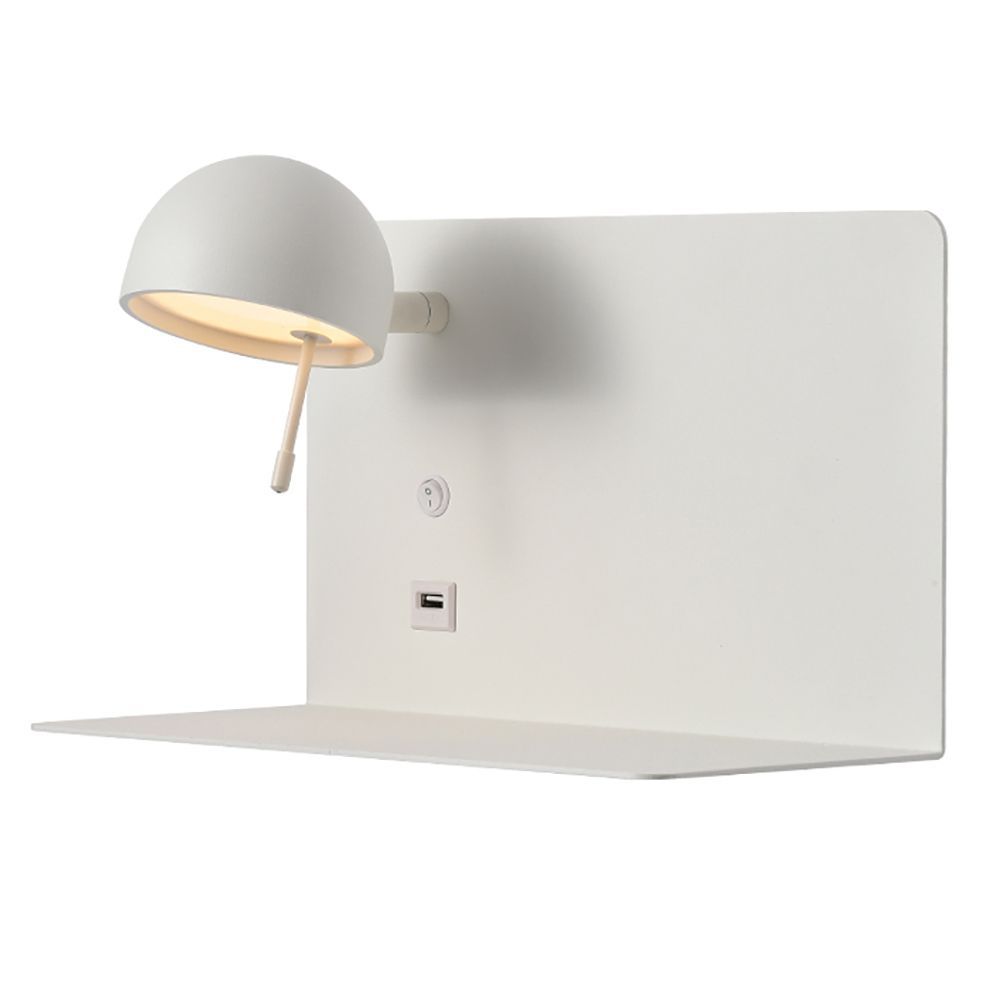 Eurolux white wall light, front view