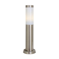 Eurolux satin chrome garden light, front view