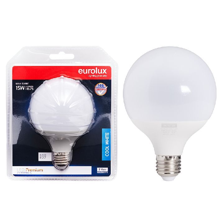 Eurolux LED globe shown in its packaging