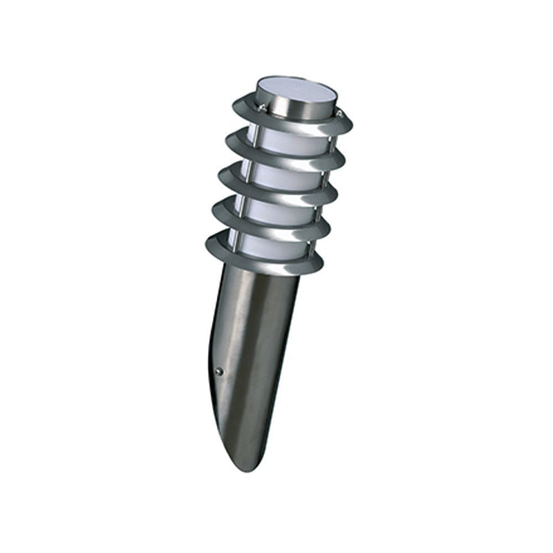 Radiant stainless steel wall light, front view