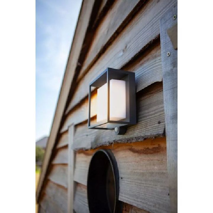 Eurolux wall light installed and lit