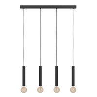 Eurolux black pendant light, front view