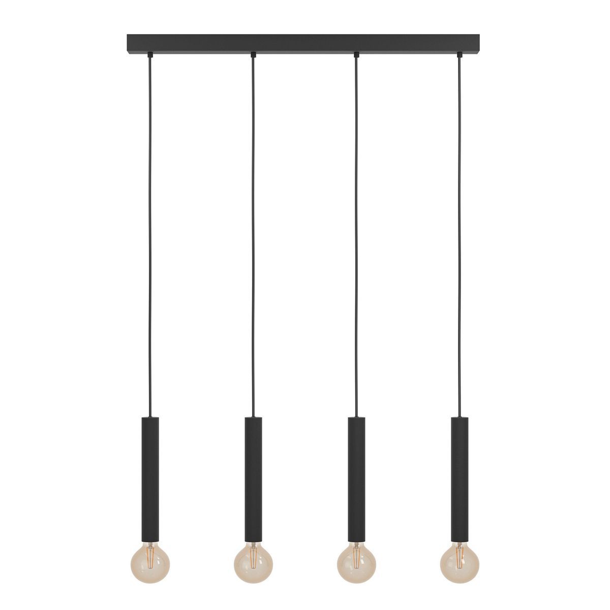 Eurolux black pendant light, front view