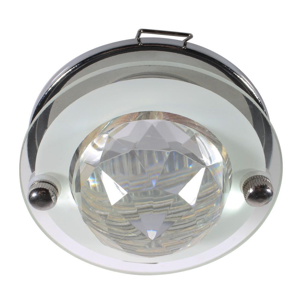 Eurolux chrome downlight, front view