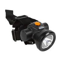 Eurolux black emergency light, front view