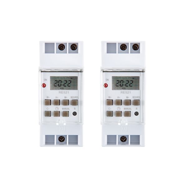 Radiant white lighting timer, front view