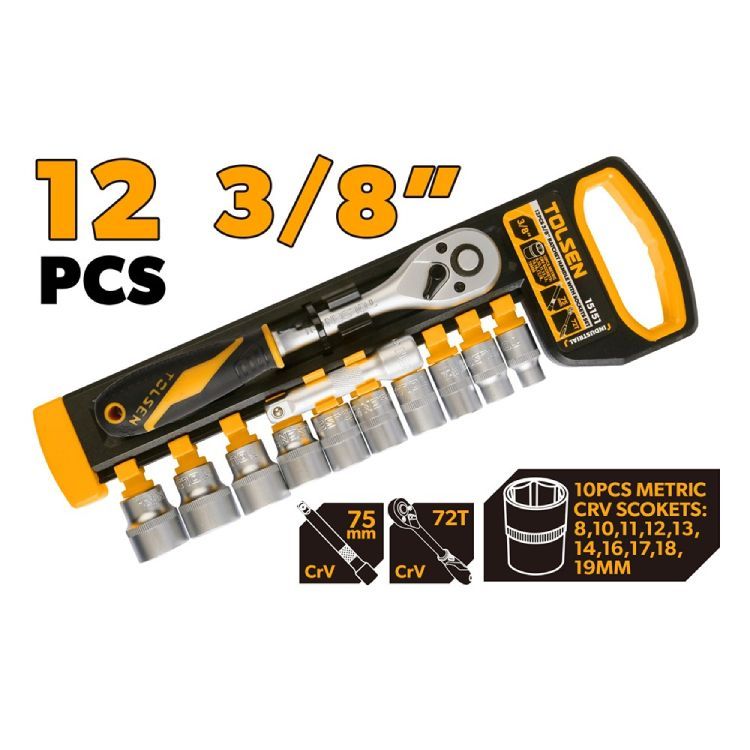 Tolsen socket set, alternate angle