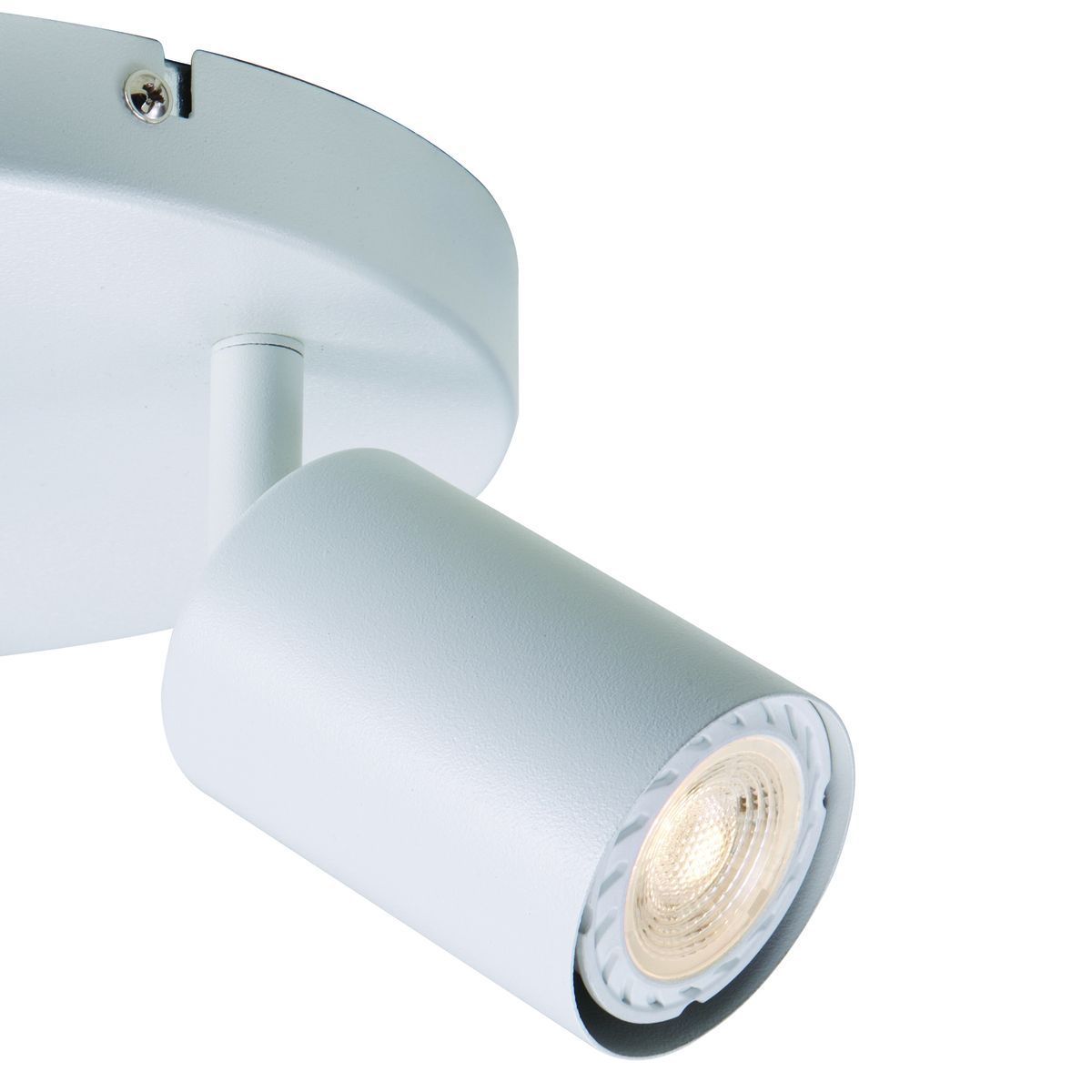 Urban black and in white downlight, front view