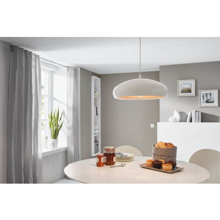 Eurolux white pendant light shown in its packaging
