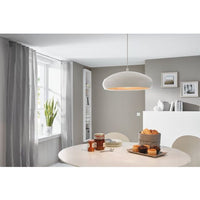 Eurolux white pendant light shown in its packaging