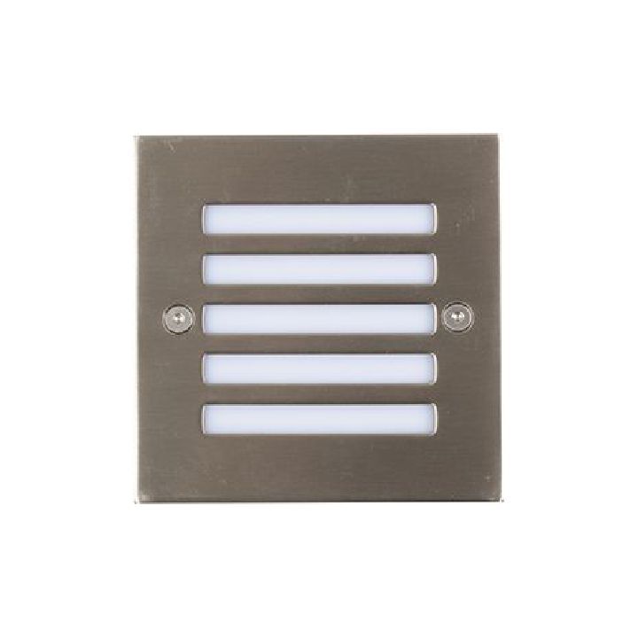 Eurolux satin chrome ground light installed and lit