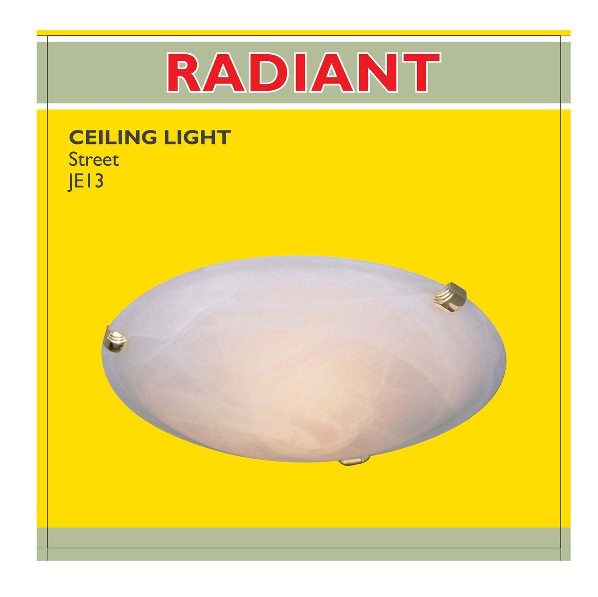 Radiant ceiling light dimensions diagram