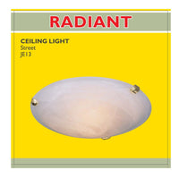 Radiant ceiling light dimensions diagram