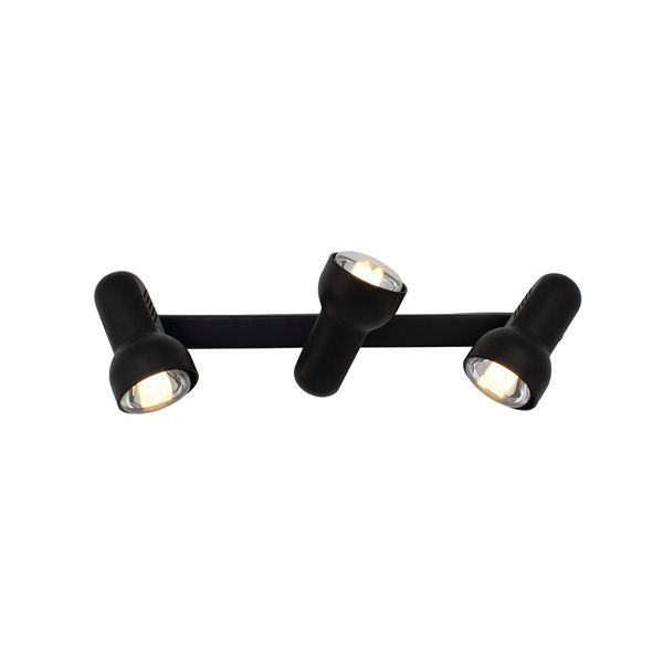 Eurolux black floodlight, front view
