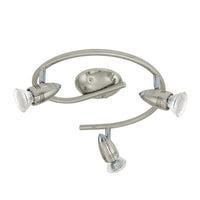 Eurolux satin chrome floodlight, front view