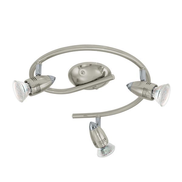 Eurolux satin chrome floodlight, front view