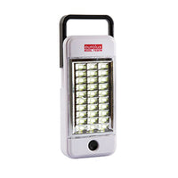 Eurolux white & black emergency light, front view