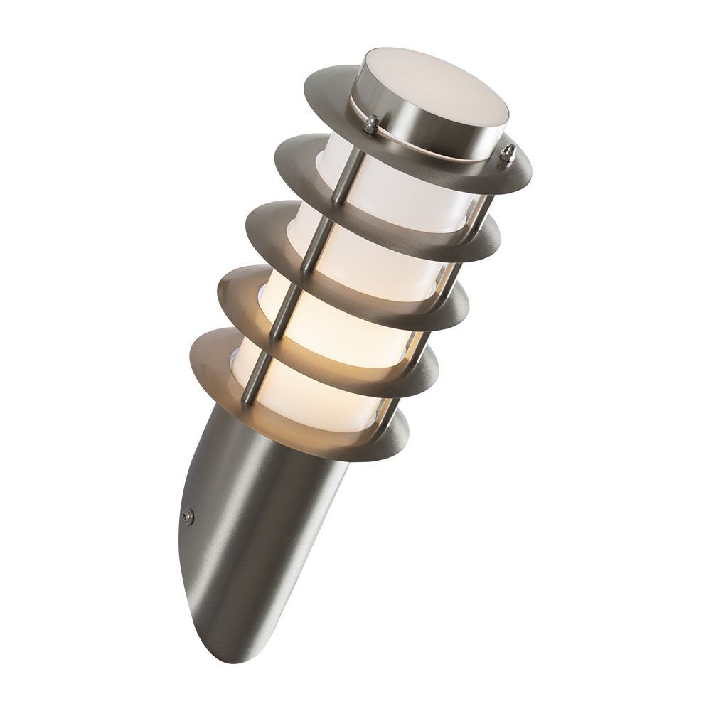 Eurolux satin chrome wall light, front view