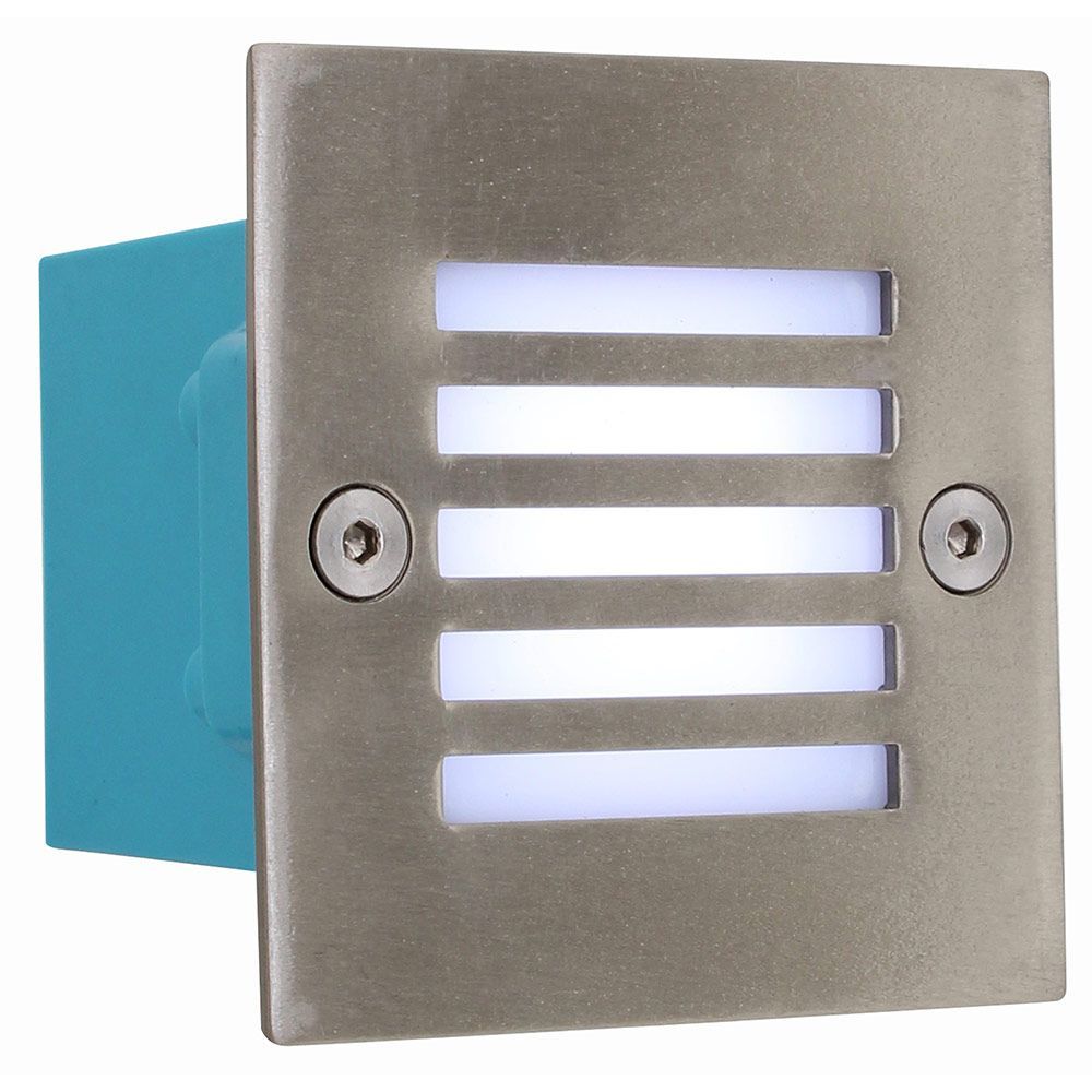 Eurolux satin chrome ground light, front view