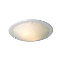 Radiant white ceiling light, front view