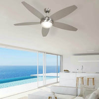 Close-up detail of the Radiant satin chrome & satin silver ceiling light