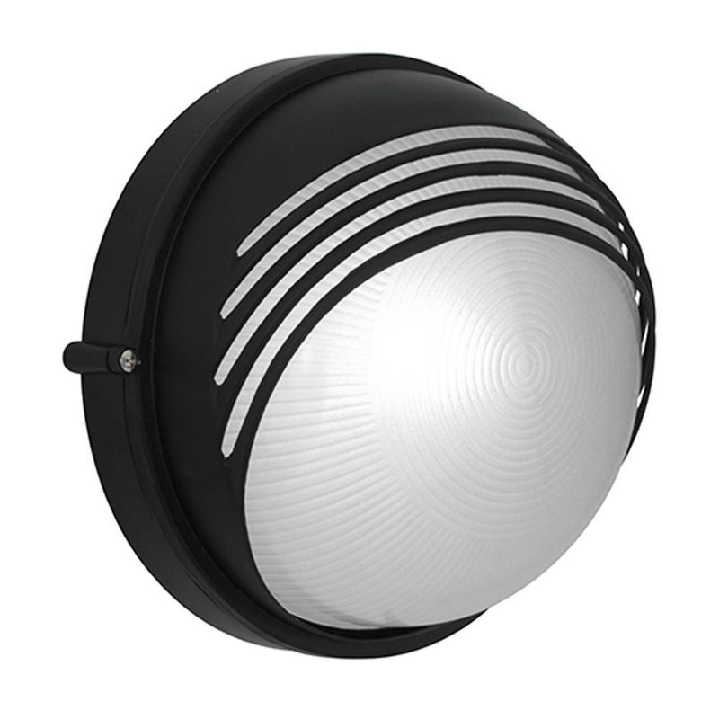 Eurolux black wall light, front view