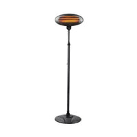 Radiant black heater, front view