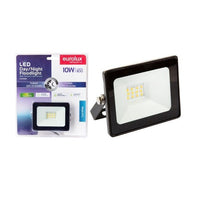 Eurolux black floodlight, front view
