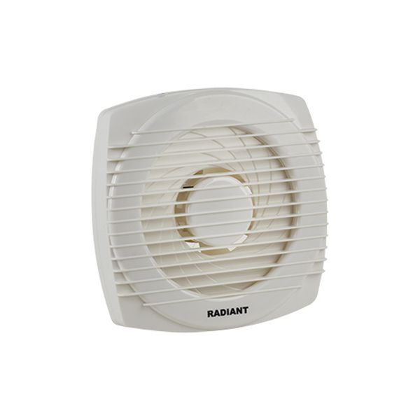 Radiant white fan, front view