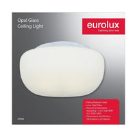 Eurolux ceiling light installed and lit