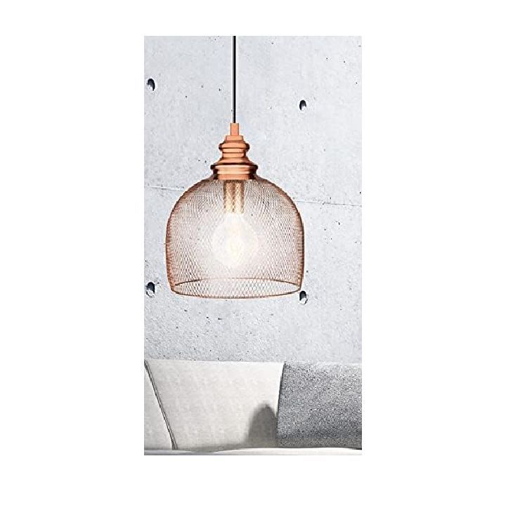 Close-up detail of the Eurolux copper pendant light