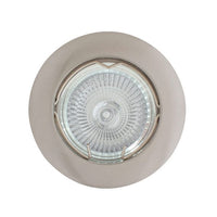 Eurolux satin chrome downlight, front view